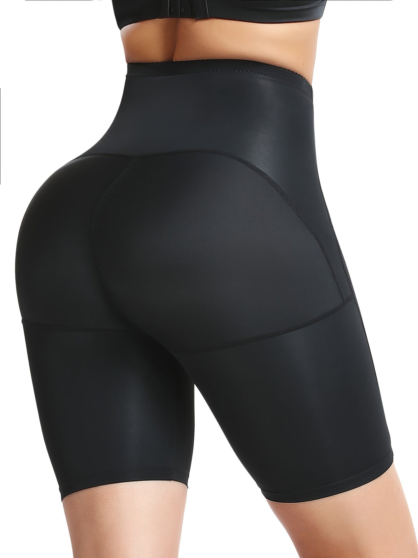 1pc solide taille haute boucle avant façonnant culotte