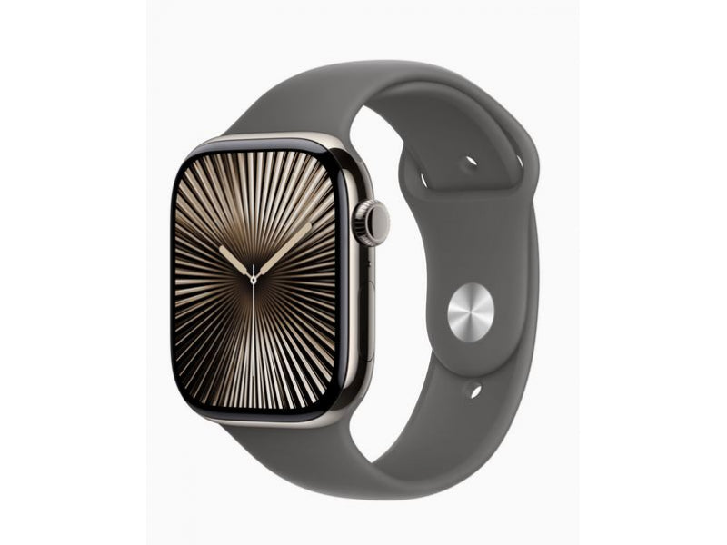 Apple Watch S10 Titane Naturel 46mm GPS+Cell Sport Gris S/M (MWY93QF/A)