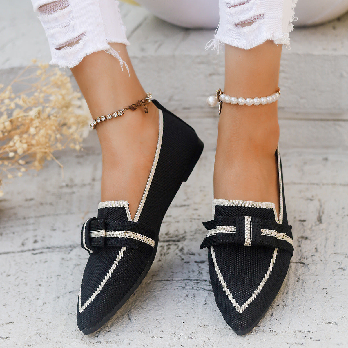 Chaussures à nœud papillon décontractées