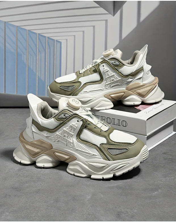 Chaussures épaisses tendance avec boucle rotative, baskets décontractées