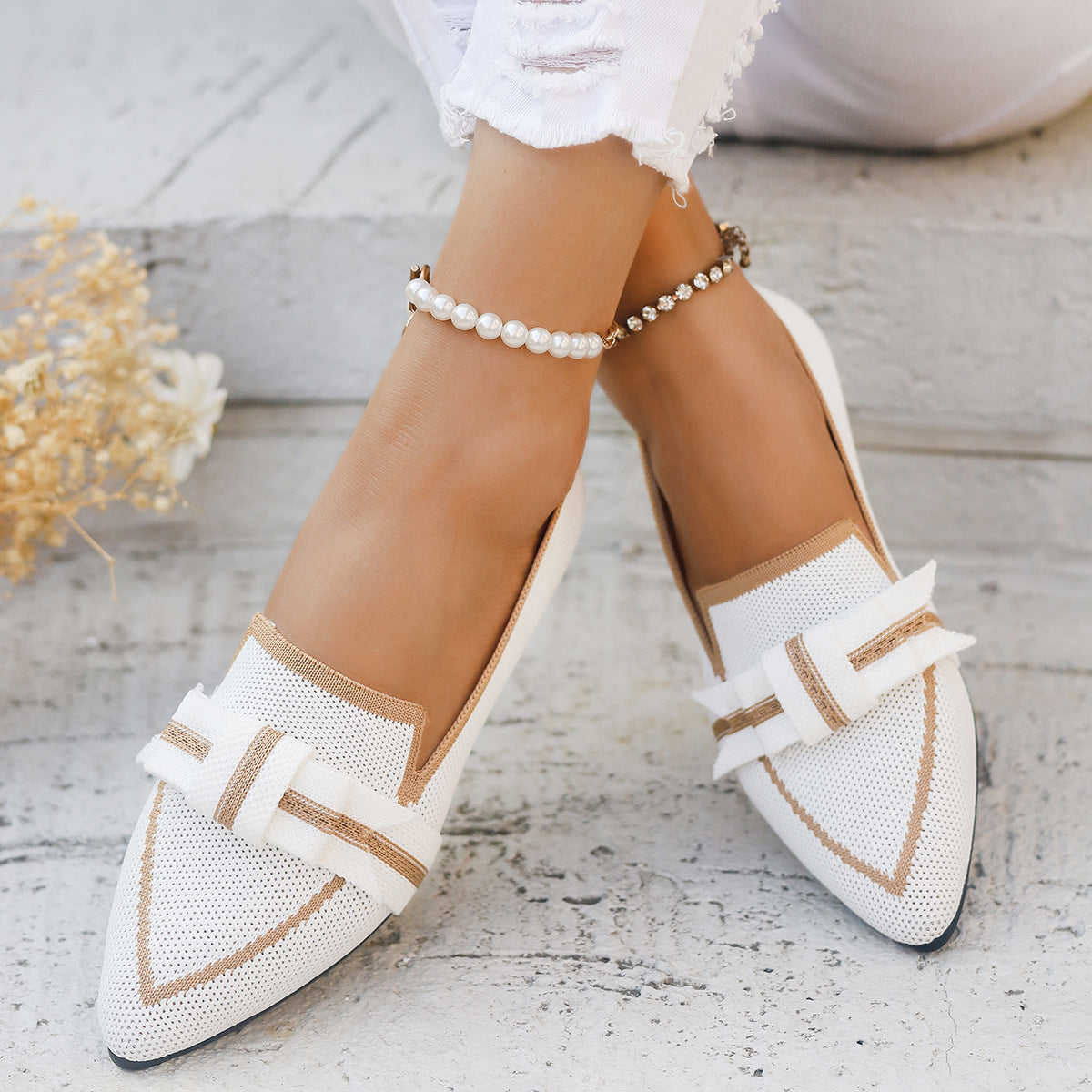 Chaussures à nœud papillon décontractées