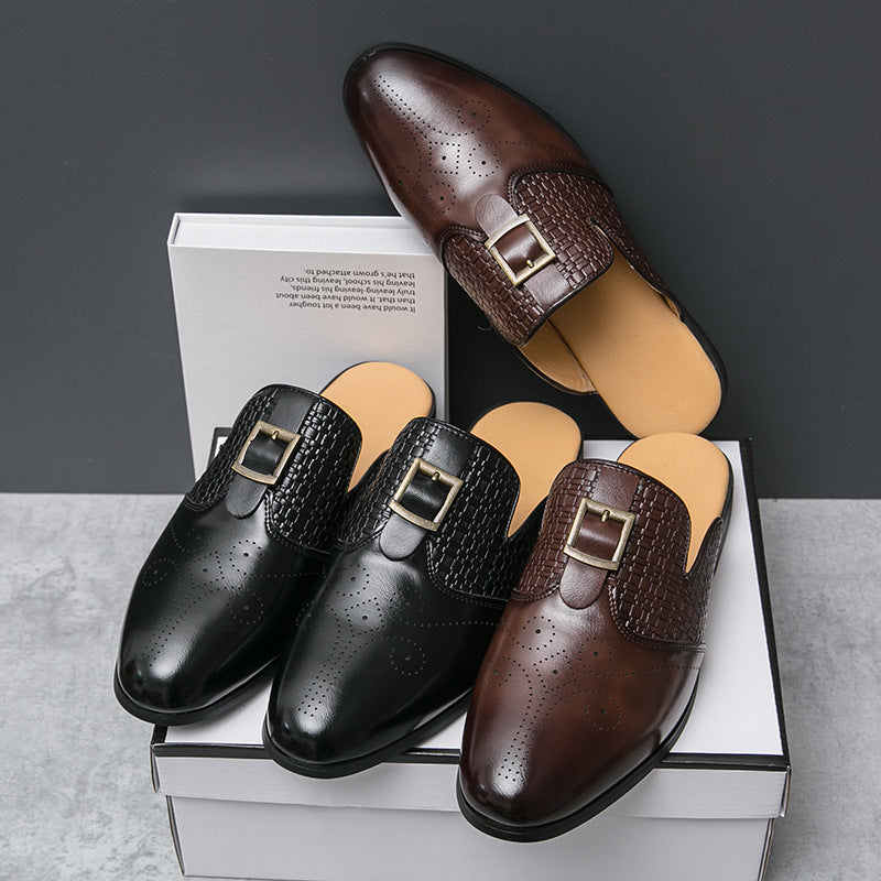 Chaussons à bout brodé pour hommes