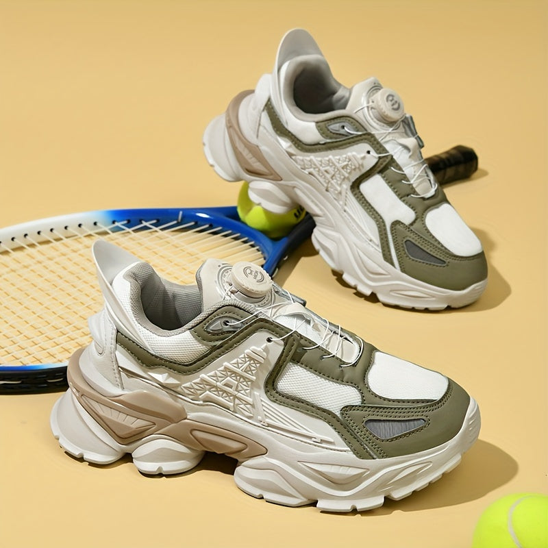 Chaussures épaisses tendance avec boucle rotative, baskets décontractées