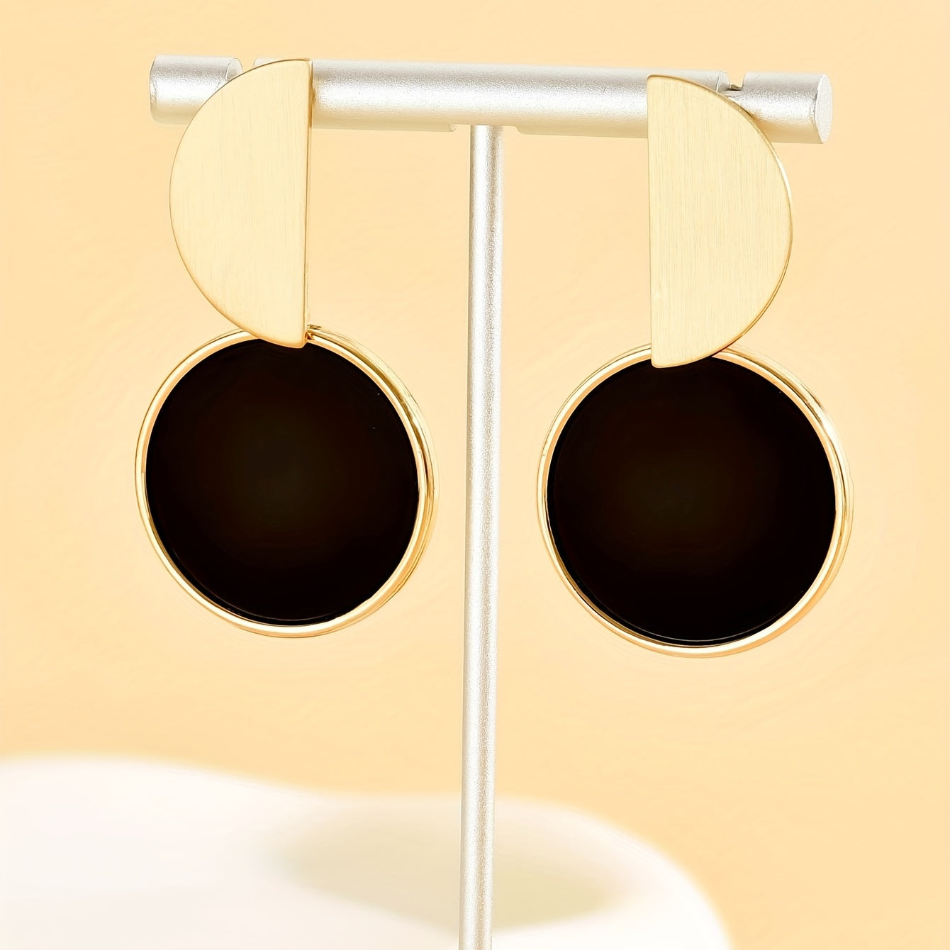 Boucles d'oreilles rondes en alliage de Zinc