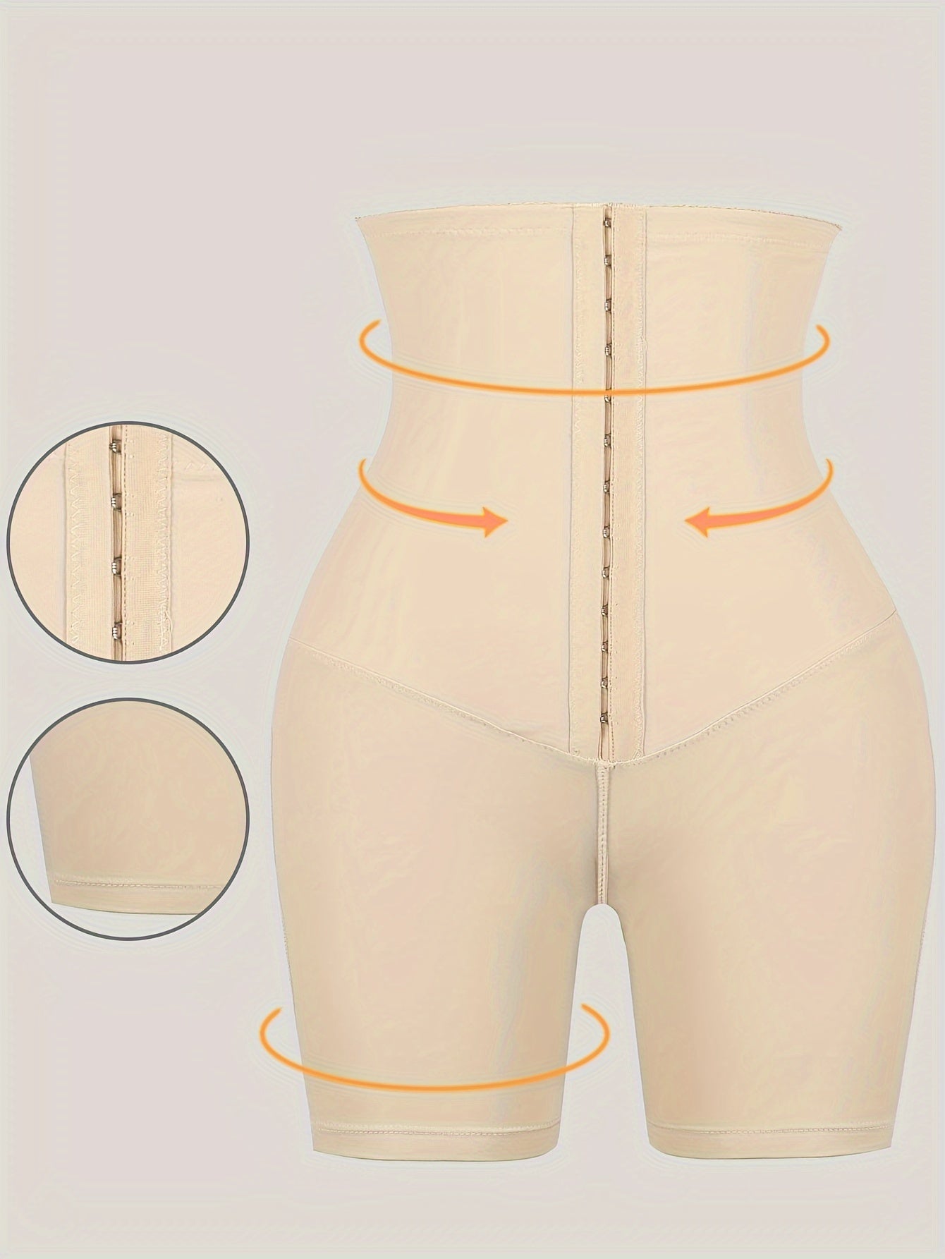 1pc solide taille haute boucle avant façonnant culotte