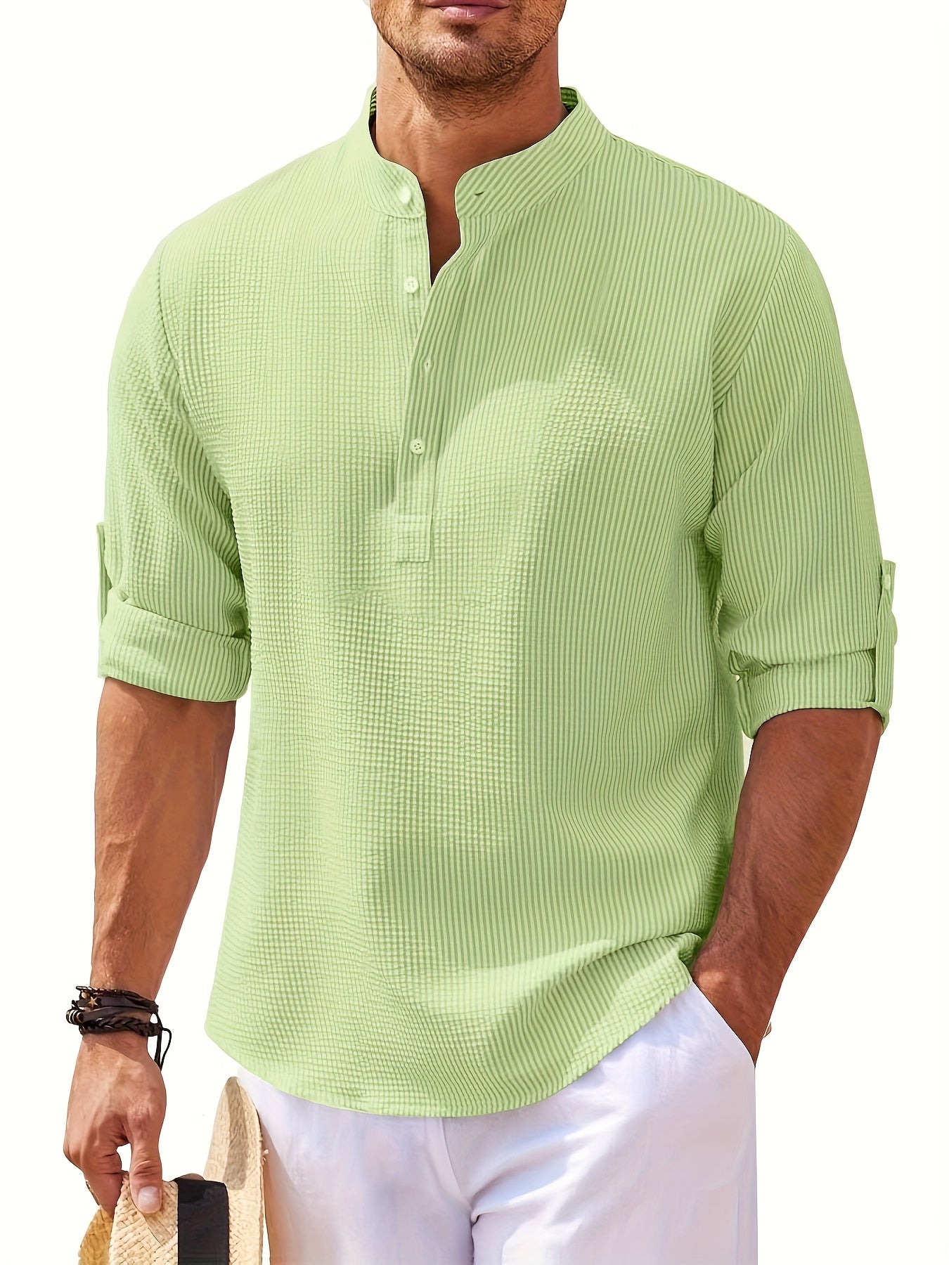 Chemise à revers unie, pull décontracté à col en v