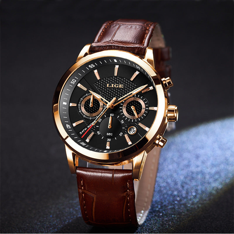 LIGE Montre Homme Quartz Sport Étanche