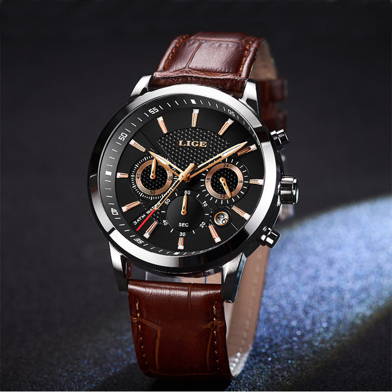 LIGE Montre Homme Quartz Sport Étanche