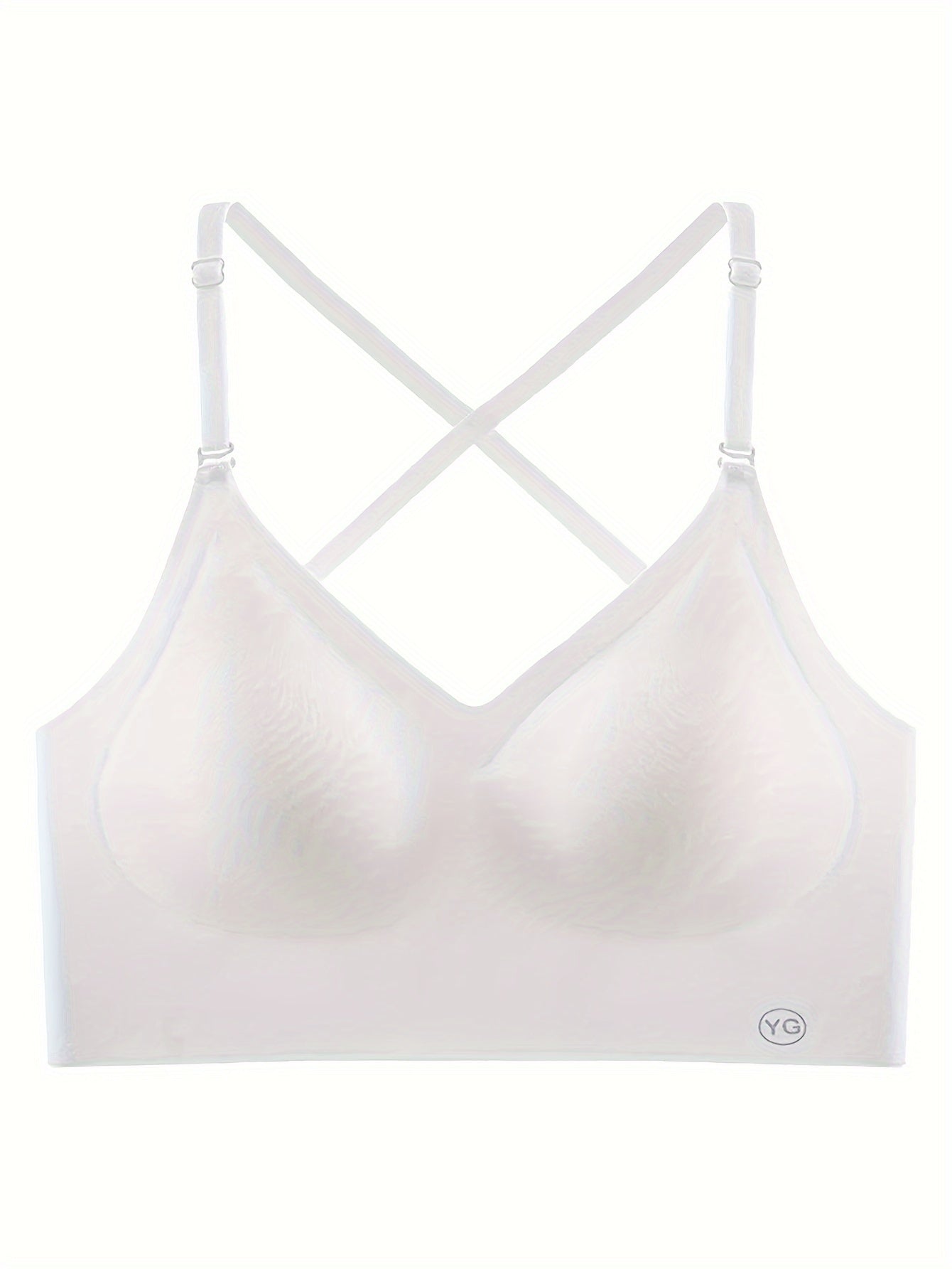 2 pièces soutien-gorge sans couture, dos nu en U, respirant et confortable avec bretelles réglables