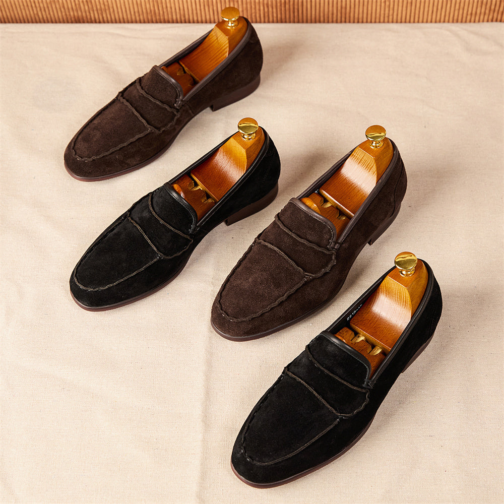 Chaussures rétro pour hommes en daim