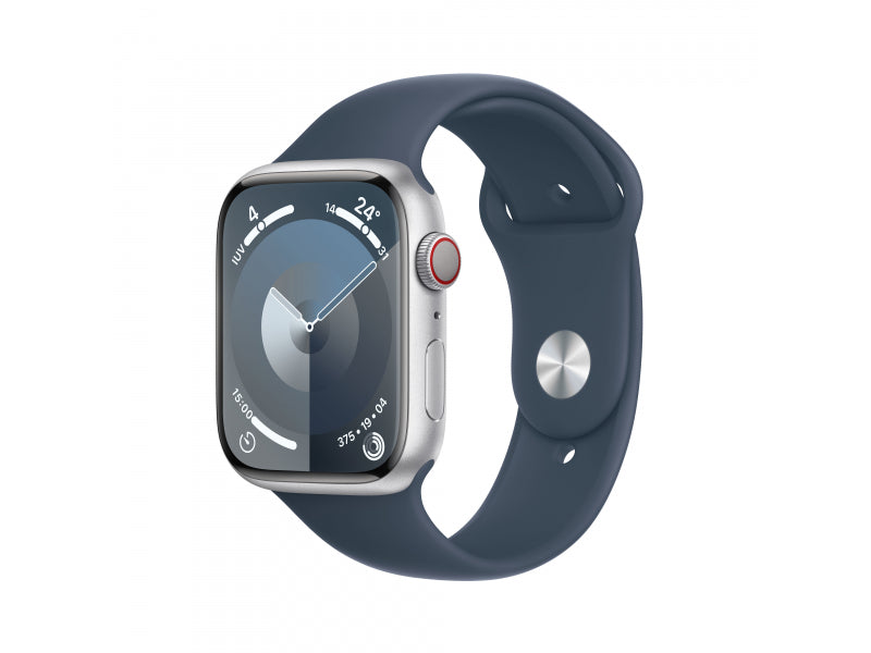 Apple Watch S9 Alu. 45mm GPS+Cell. Silver Sport Band Blue M/L MRMH3QF/A