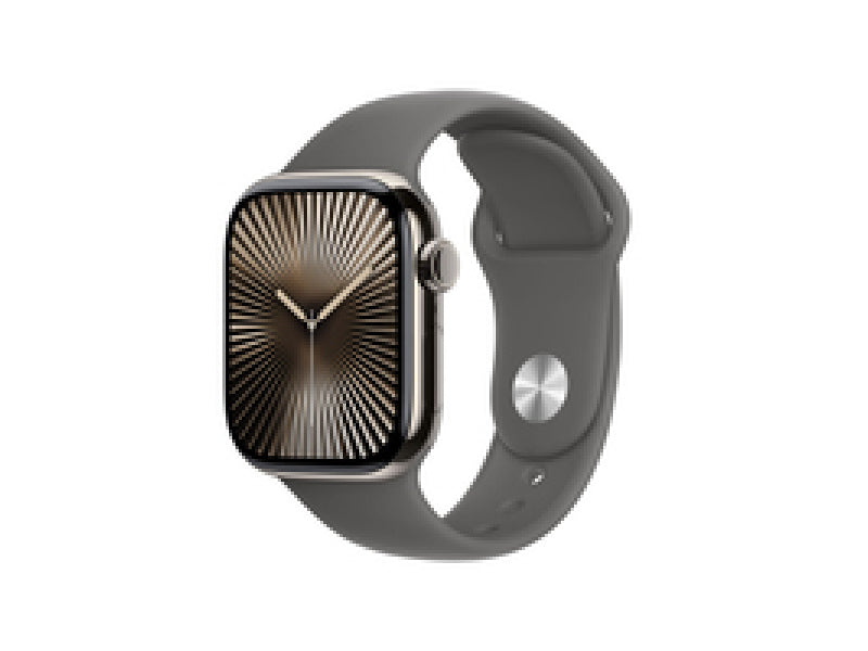 Apple Watch S10 Titane Naturel 42mm GPS+Cellulaire Gris Pierre (MWXE3QF/A)
