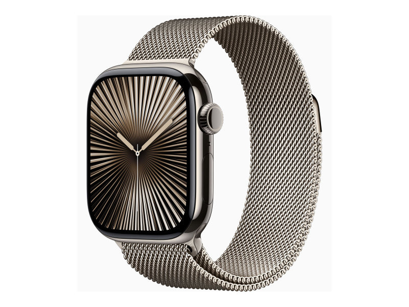 Apple Watch S10 Titane Naturel 42mm GPS+Cell Bracelet Milanais (MWXF3QF/A)