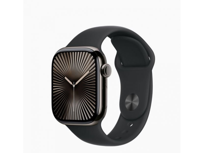 Apple Watch S10 Titan Ardoise 42mm GPS+Cellulaire Sport Noir (MWXG3QF/A).