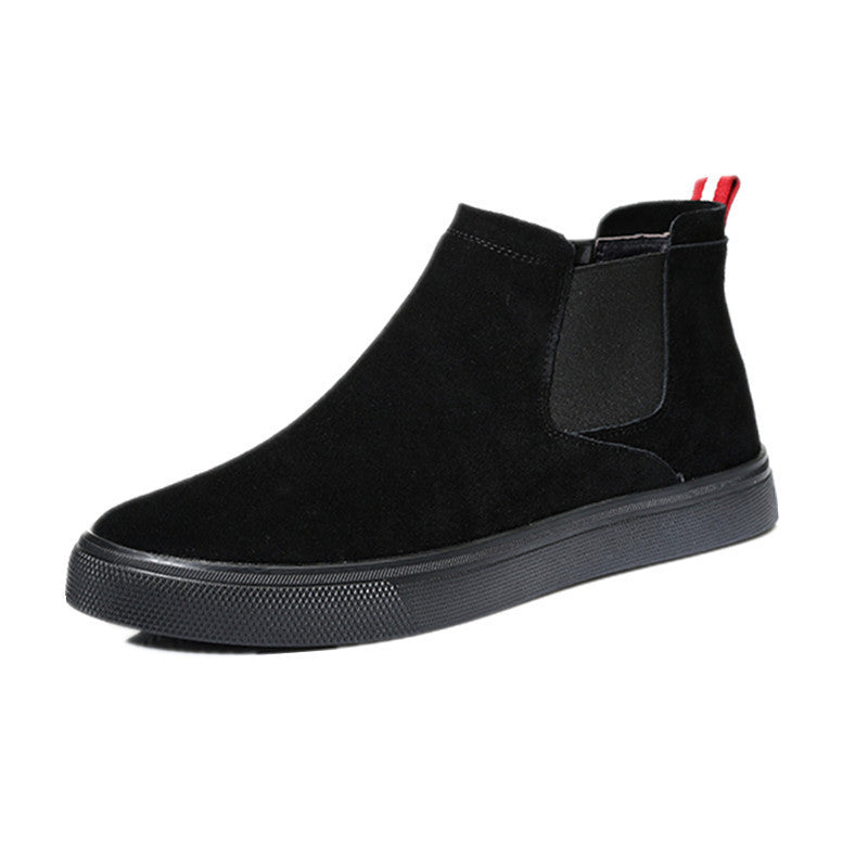 Bottes hautes en cuir véritable pour homme Chelsea