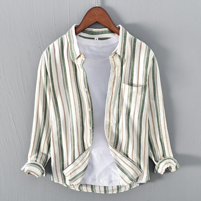Chemise rayée à manches longues