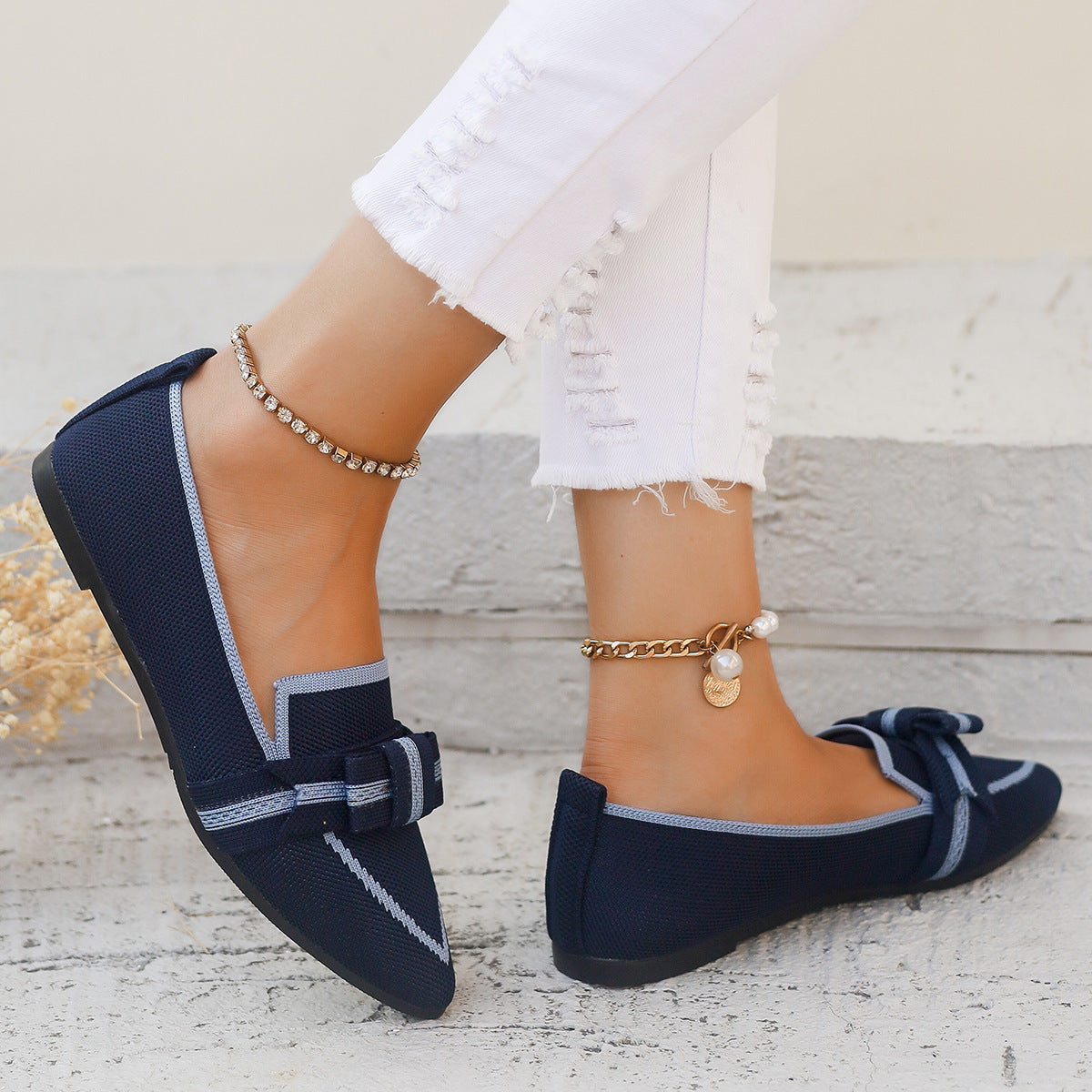 Chaussures à nœud papillon décontractées